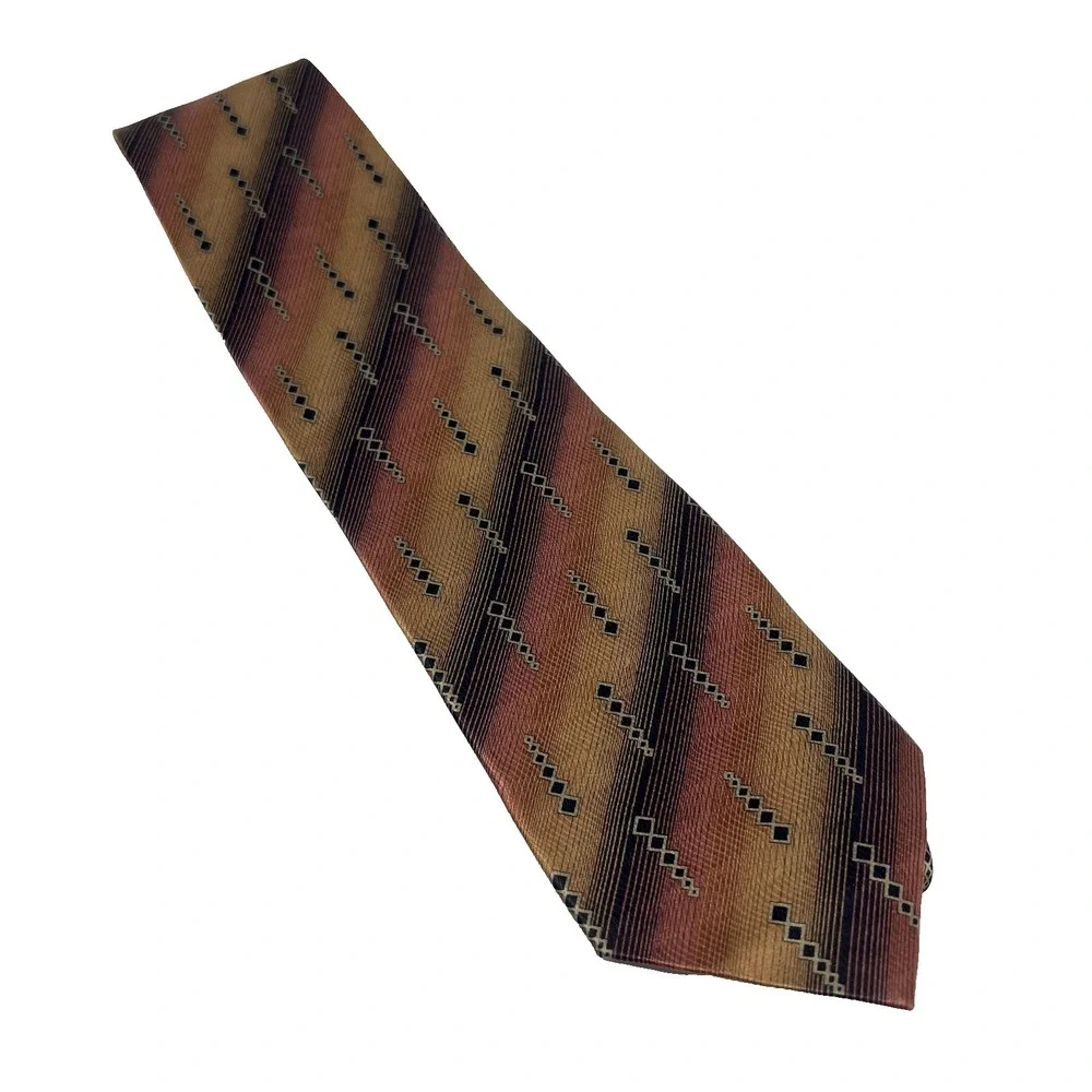 Blacker by Stanley Blacker 100%‎ Silk Men's Tie Lightweight Geometric Design